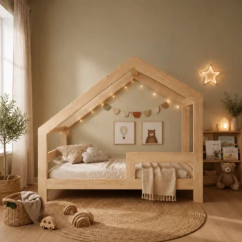 Hausbett Clara mit Rausfallschutz Asymmetrisch