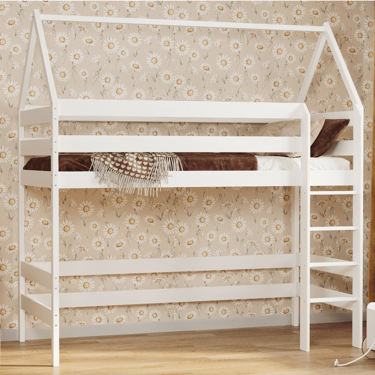 Children's loft bed house