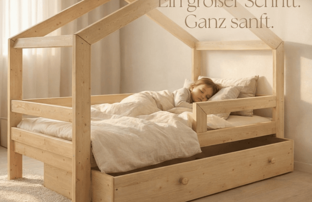 Hasubett mit Schublade